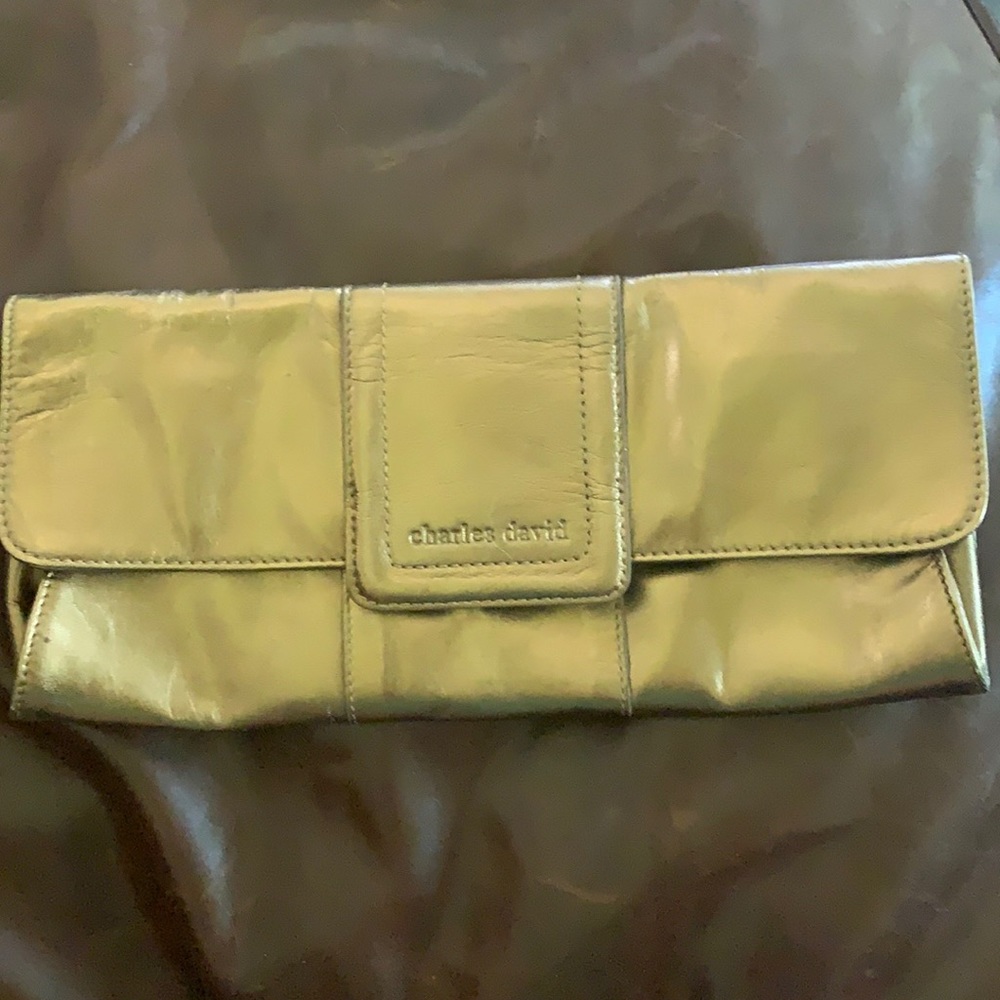 Charles David bronze clutch
